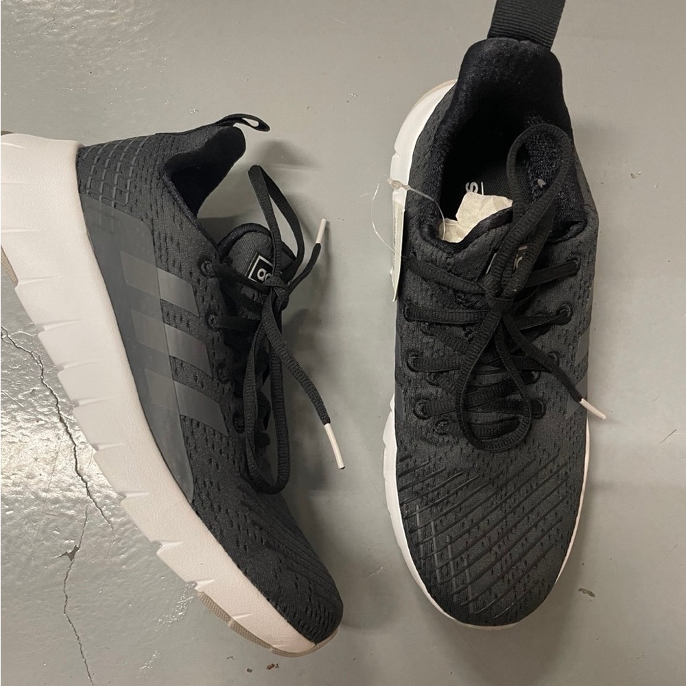 Adidas Black and White Athletic Shoes
